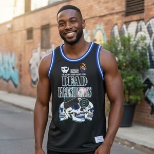 Headgear Classics Dead Presidents - Curtis Black Tank Top with Blue Trim